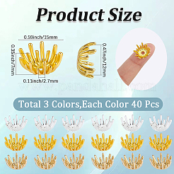 120Pcs 3 Colors Zinc Alloy Bead Caps&nbsp;FIND-SC0022-69