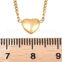 304 Stainless Steel Heart Pendant Twisted Chain Necklaces for Women&nbsp;SA-D001-05G