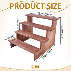4-Tier Wood Action Figure Storage Display Risers&nbsp;ODIS-WH0038-306B