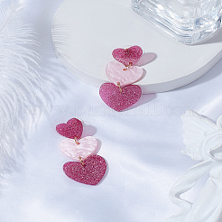 1 Pair Alloy & Acrylic Dangle Stud Earrings for Women&nbsp;EJEW-LP0003-68