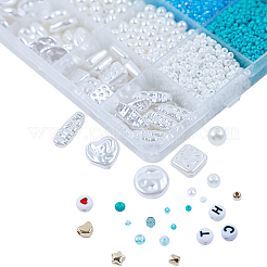 DIY 24 Style Acrylic & ABS Beads Jewelry Making Finding Kit&nbsp;DIY-NB0012-02D