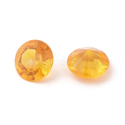 アクリルラインストーン尖底カボション  多面カット  ダイヤモンド  ゴールド  6x3mm  約5000個/袋&nbsp;GACR-WH0002-02B-6mm