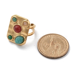 Natural Carnelian & Jade Finger Rings&nbsp;STAS-Z112-03G