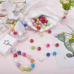 50Pcs UV Plating Opaque Acrylic Beads&nbsp;SACR-PA0001-18