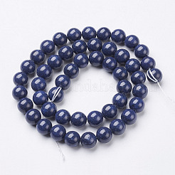Natural Mashan Jade Round Beads Strands&nbsp;G-D263-4mm-XS09