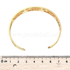 Lotus 304 Stainless Steel Open Cuff Bangle for Woman&nbsp;BJEW-M112-01G