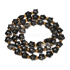 天然ラルビカイトビーズ連売り  チャンキースター  シードビーズで  7~8x7~8x4mm  穴：1mm  約45個/連  14.96''（38センチメートル）&nbsp;G-Z080-A29-8mm