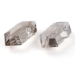 エンボスガラスラインストーンペンダント  双円錐形  多面カット  サテン  20x10x5.5mm  穴：1.6mm&nbsp;GLAA-J101-02B-001SA
