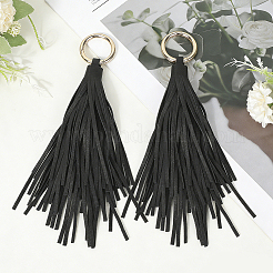 2Pcs PU Leather Tassel Pendant Keychains&nbsp;FIND-CL0002-41D