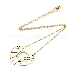 201 Stainless Steel Origami Pendant Necklaces&nbsp;LS-NJEW-T009-JN090-2-40