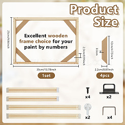 Wood Oil Painting Frame&nbsp;DIY-WH0671-376B