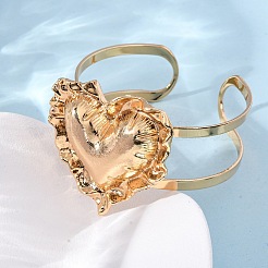 Alloy & Iron Cuff Bangles for Women&nbsp;BJEW-F501-04KCG