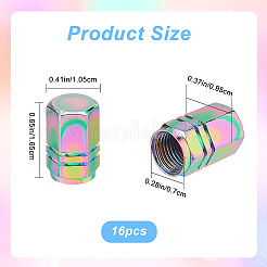 Aluminium Alloy Hexagon Head Tire Valve Caps&nbsp;AJEW-WH0329-19