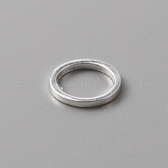 真鍮製フレームコネクター  丸いリング  銀  8x1mm  内径：6.5mm&nbsp;KK-WH0047-59A-S