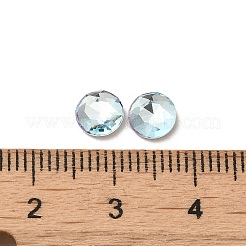 ガラスラインストーンカボション  ポイントバック＆バックメッキ  多面カット  フラットラウンド  光azore  6x2.7mm&nbsp;RGLA-P037-10A-D202