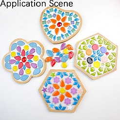 Pearlized Plated Opaque Glass Cabochons&nbsp;PORC-S778-8x12-M