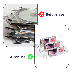3-Tier PS Plastic Nail Polish Bottle Organizer Display Holder&nbsp;ODIS-WH0095-004