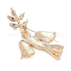 Peace Pigeon with Leaf Enamel Pins&nbsp;JEWB-G044-01G