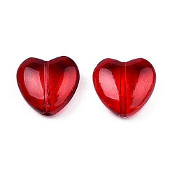 Transparent Spray Painted Glass Beads&nbsp;GLAA-N035-030-C07
