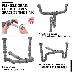 1 Bag Plastic Flexible Installation Double Sink Drain Kits&nbsp;AJEW-NB0009-33