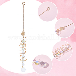 6Pcs 3 Styles Glass Teardrop Window Hanging Suncatchers&nbsp;HJEW-BM0001-48