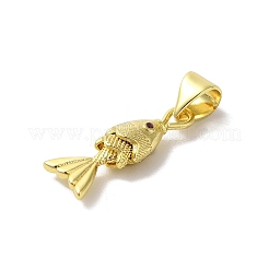 Brass Micro Pave Cubic Zirconia Pendants&nbsp;KK-H487-23G-01