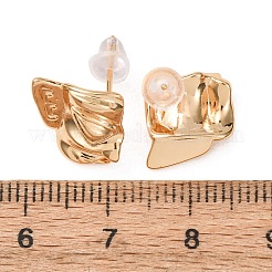 Brass Stud Earrings&nbsp;EJEW-D363-01G-01