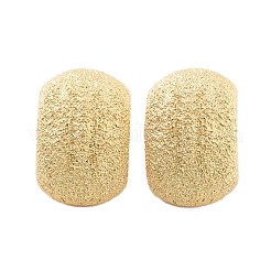 304ステンレススチールスタッドピアス  フロストアーク  ゴールドカラー  長方形  29.3x19.2mm&nbsp;EJEW-S226-06G-02