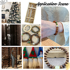 250Pcs 5 Styles Unfinished Wood Rondelle Beads&nbsp;WOOD-PH0002-95