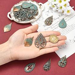 30Pcs 6 Styles Tibetan Styles Alloy Pendants&nbsp;FIND-CJ0005-91