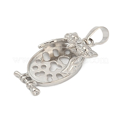 Brass Pendant Cabochon Settings&nbsp;KK-S521-17A-P