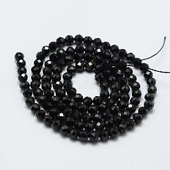 Natural Black Spinel Beads Strands&nbsp;X-G-E366-07-3mm