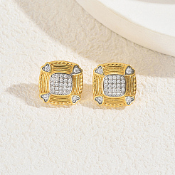 Brass Square Stud Earrings&nbsp;DM5598