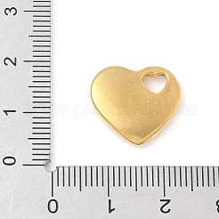 304 Stainless Steel Heart Pendants&nbsp;STAS-R162-01G-02