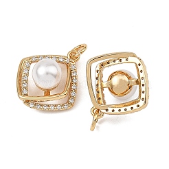 SHEGRACE Brass Pave Clear Cubic Zirconia Pendants&nbsp;XGRQ4D319-662G