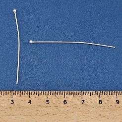 真鍮製Tピン  鉛フリー＆カドミウムフリー＆ニッケルフリー  銀  51x1mm  ヘッド：2mm  18ゲージ&nbsp;KK-H258-09C-S