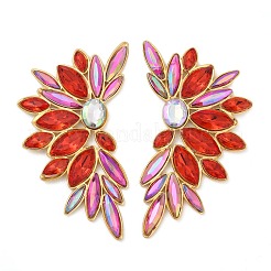 304 Stainless Steel Glass Stud Earrings for Women&nbsp;EJEW-M095-10G-02