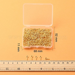 アイアンスクリューアイピンヒートンキャップ  片穴パーツ用  ゴールドカラー  10x5x1.2mm  穴：2.8mm  300個/箱&nbsp;IFIN-YW0001-19G