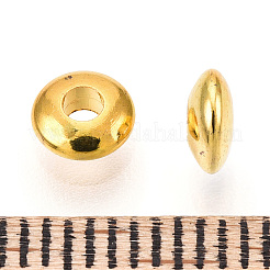 金色の真鍮ロンデルス​​ペーサービーズ  カドミウムフリー＆鉛フリー  5x2mm  穴：1~1.5mm&nbsp;X-KK-E246-G