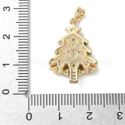 Christmas Brass Micro Pave Cubic Zirconia Pendants&nbsp;KK-K305-07A-02