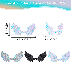 AHADEMAKER 60Pcs 3 Colors PU Leather Ornament Accessories&nbsp;DIY-GA0004-11