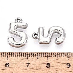 304ステンレスペンダント  数5  ステンレス鋼色  17x10x3mm  穴：1.4mm&nbsp;STAS-N109-261F-P