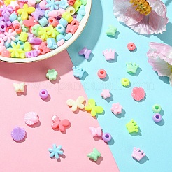 50Pcs 10 Styles Opaque Plastic Beads&nbsp;KY-YW0001-68