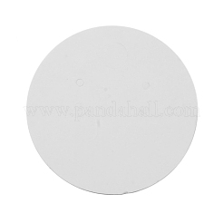 紙のピアスディスプレイカード  大理石模様のフラットラウンド  シャンパンイエロー  5x0.05cm  穴：2mm  約100個/セット&nbsp;CDIS-WH0006-04C