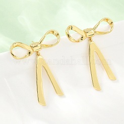 Brass Stud Dangle Earrings&nbsp;KK-CBA8324-04G