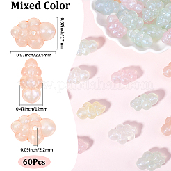 60Pcs Transparent Acrylic Beads&nbsp;OACR-SC0002-10