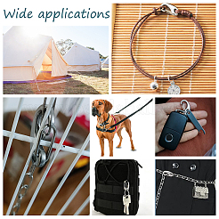 304 Stainless Steel Key Ring Connection Clasps Belt Clip for Keys&nbsp;STAS-PH0002-24P