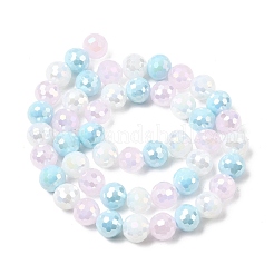 Electroplate Glass Beads Strands&nbsp;EGLA-D300-06-8mm-18