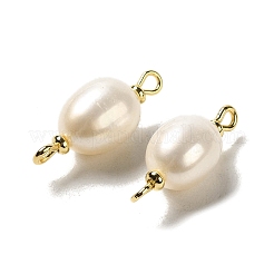 Natural Pearl Connector Charms&nbsp;FIND-C046-19C-G