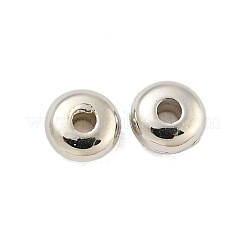 Ccbプラスチックスペーサービーズ  フラットラウンド  プラチナ  4x1.8mm  穴：1.2mm&nbsp;CCB-L014-02D-P